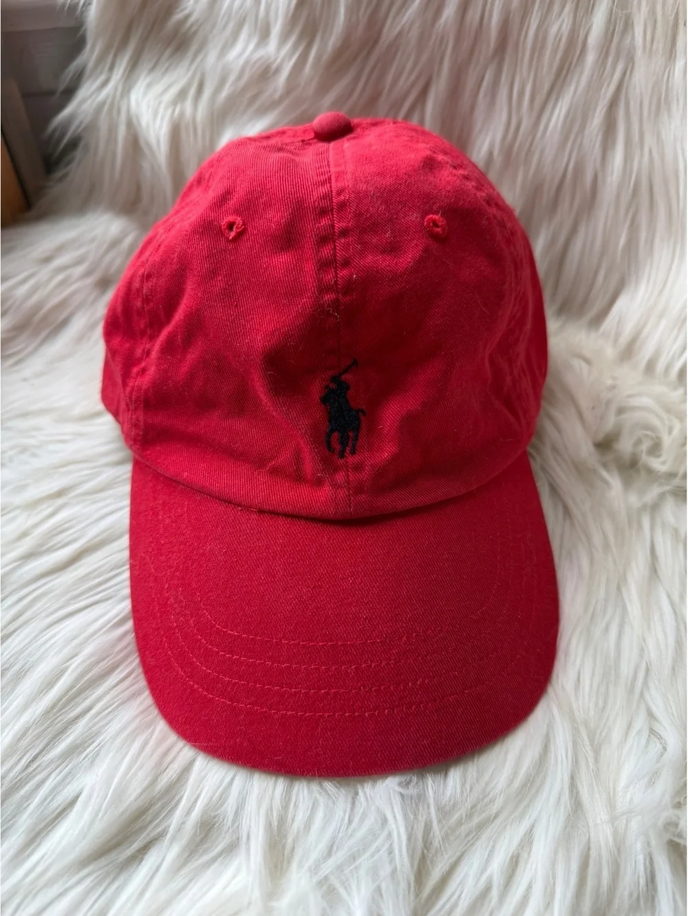Polo by Ralph Lauren Red Adjustable Baseball Cap